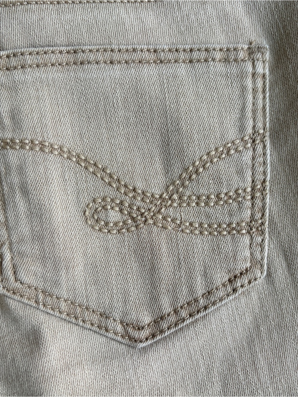Straight Leg Jeans Taupe Tan Mid Rise Stretch Denim Sz 38 Parisian Chic Premium - Picture 4 of 13